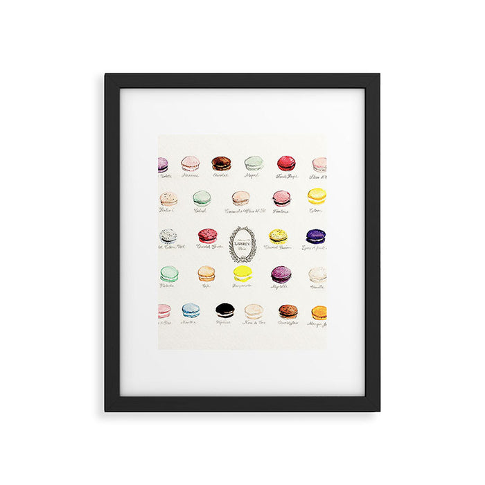 laduree macaron menu Framed Art Print Gallery Image 1