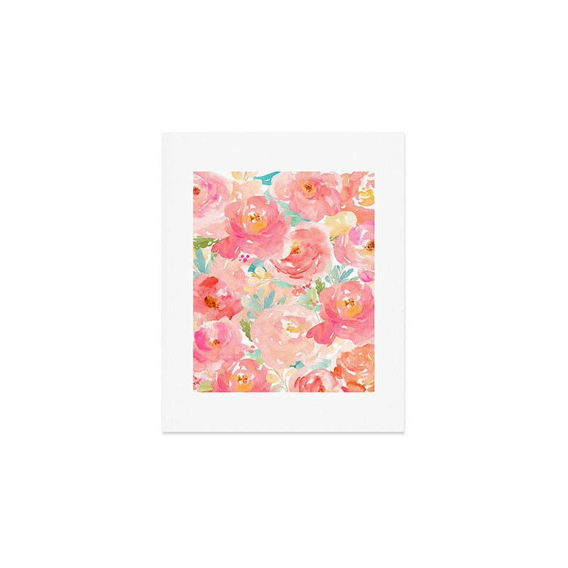 Preppy Pink Peonies Art Print Gallery Image 1