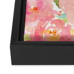 Preppy Pink Peonies Framed Canvas Print Gallery Image 3