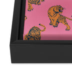 tiger print pink Framed Canvas Print Gallery Image 3