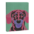 Abstract Dachshund in Pink and Purple Canvas Print Gallery Image 8