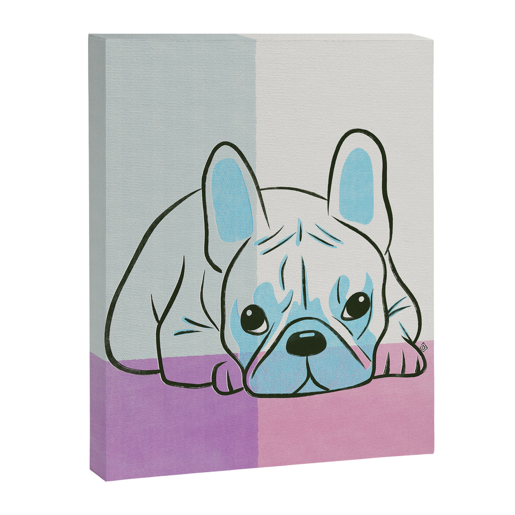 Adorable French Bulldog Puppy Artwork Canvas Print Gallery Image 6