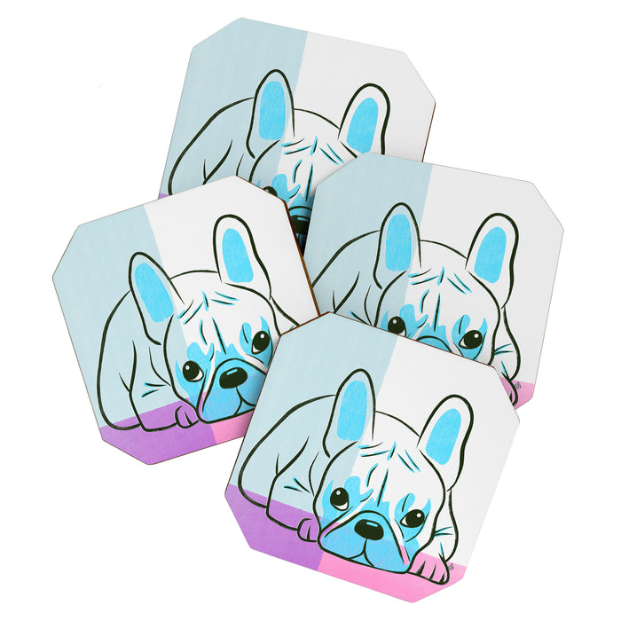 Adorable French Bulldog Puppy Artwork Coaster Gallery Image 1