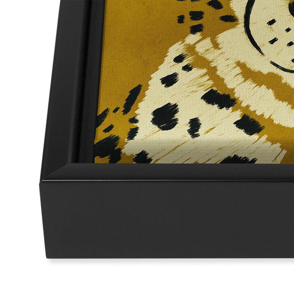 Big Cat Series - Cheetah Yellow Framed Canvas Print Gallery Image 3