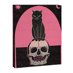 Black Cat on Skull Canvas Print Gallery Image 6