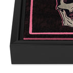 Black Cat on Skull Framed Canvas Print Gallery Image 3