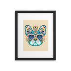 Cute French bulldog and heart shaped sunglasses  Framed Art Print Gallery Image 6