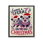 Have a feral Christmas Framed Canvas Print Gallery Image 6