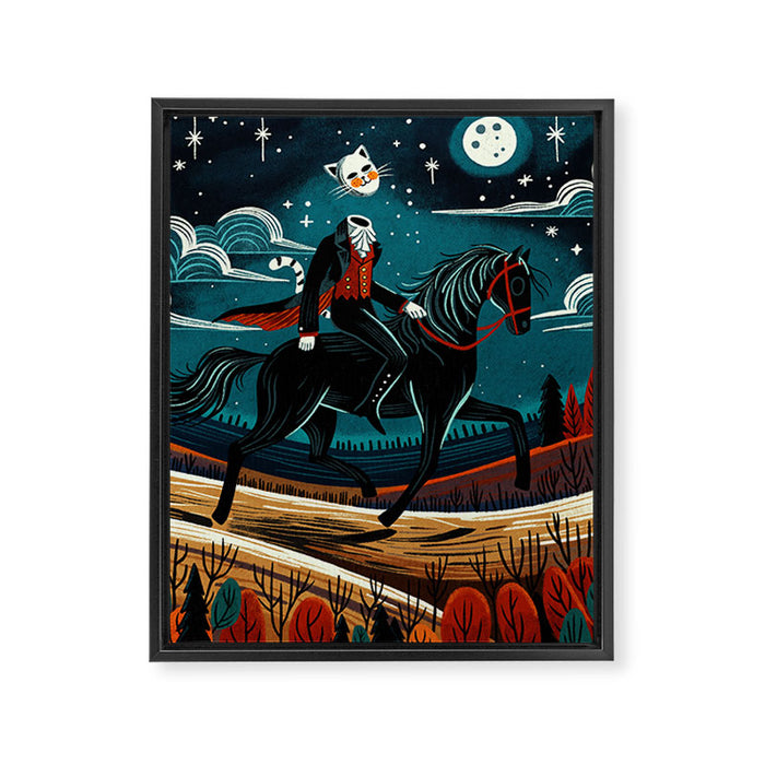 headless horsecat Framed Canvas Print Gallery Image 1