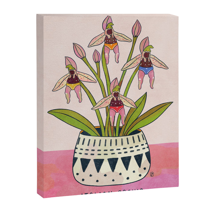 Italian Orchid Cute Botanical Illustration Canvas Print Gallery Image 1