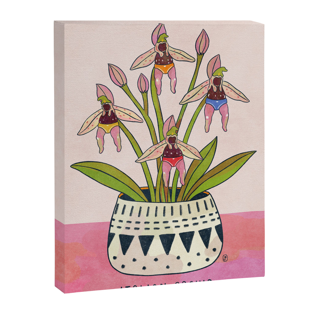 Italian Orchid Cute Botanical Illustration Canvas Print Gallery Image 6