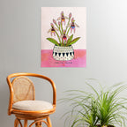 Italian Orchid Cute Botanical Illustration Poster Gallery Image 3