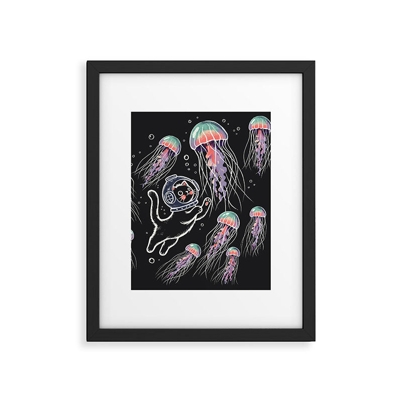 Jellyfish diver Framed Art Print Gallery Image 6