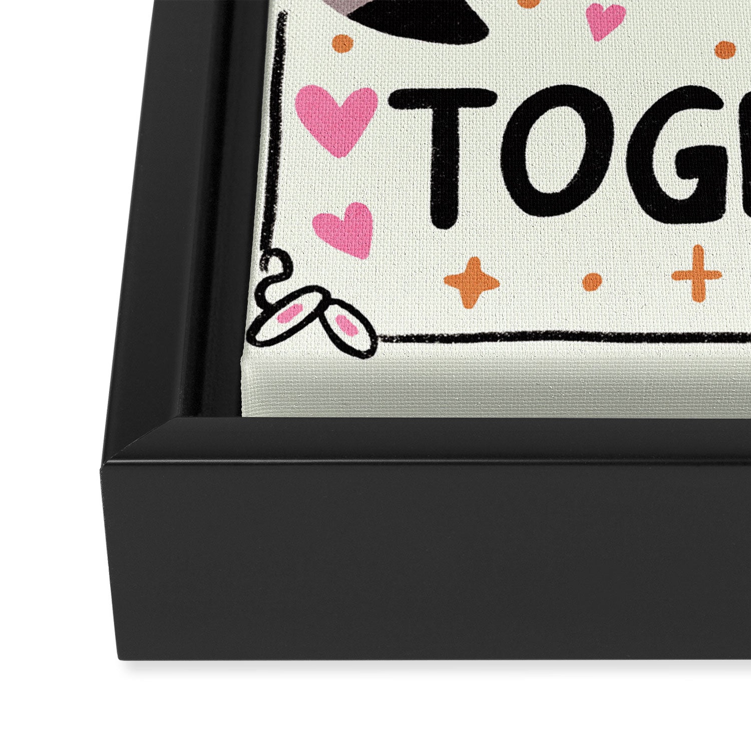 Lets be trashy together Framed Canvas Print Gallery Image 3