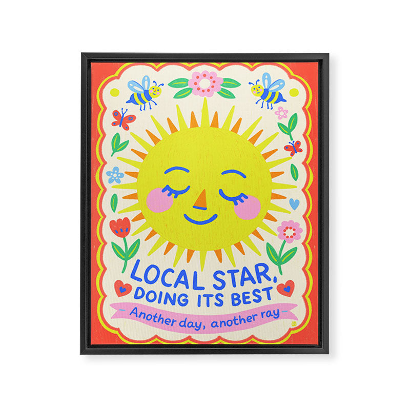 Local Star Doing Its Best Framed Canvas Print Gallery Image 6