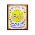 Local Star Doing Its Best Framed Canvas Print Gallery Image 6