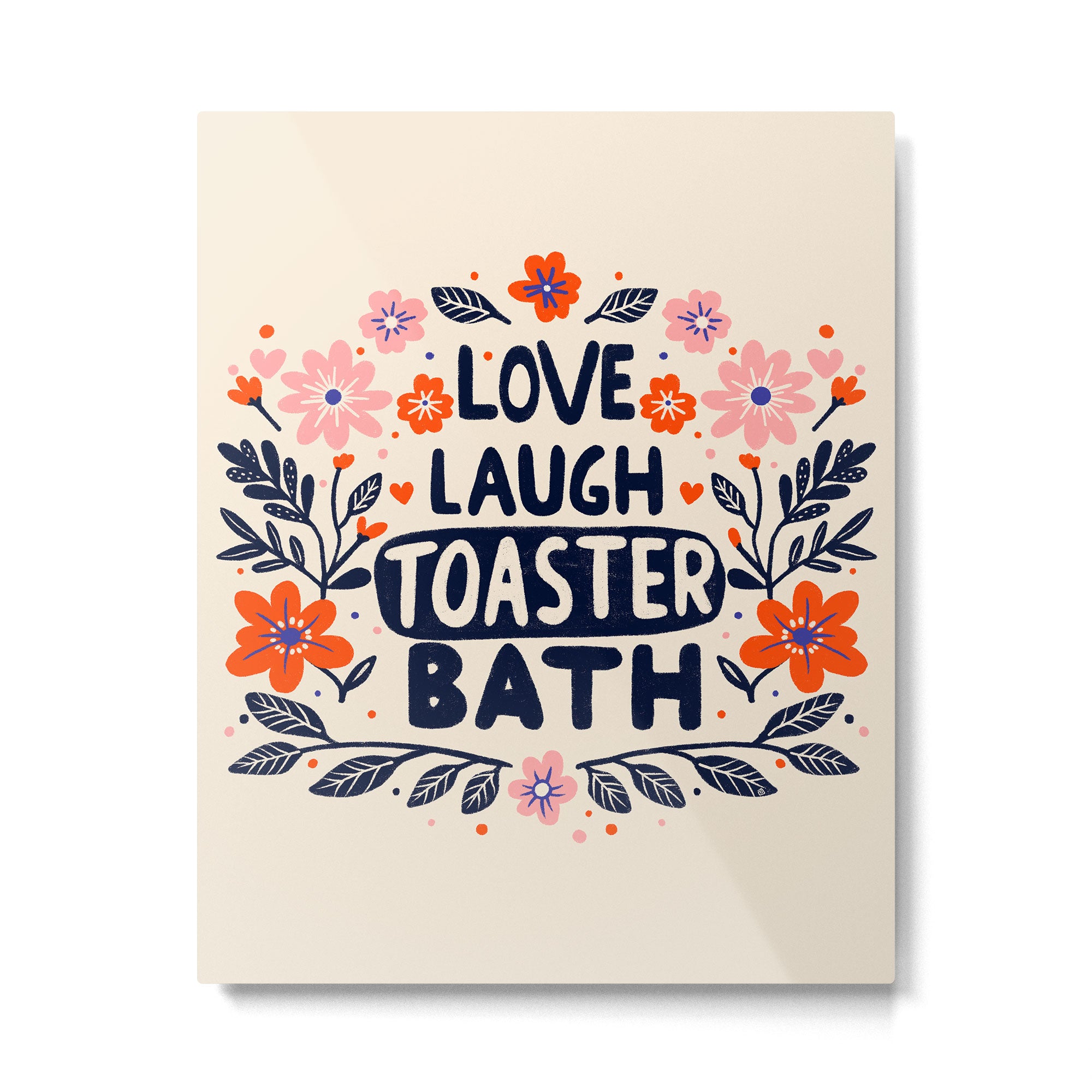 Love Laugh Toaster Bath Metal Print Gallery Image 6