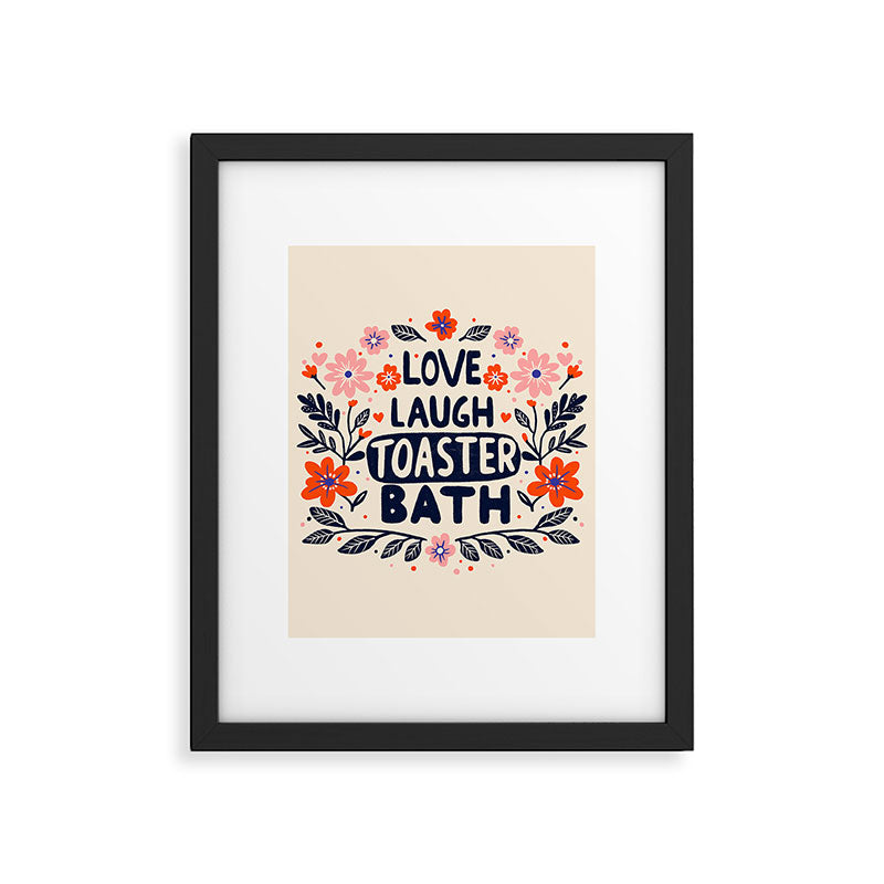 Love Laugh Toaster Bath Framed Art Print Gallery Image 6