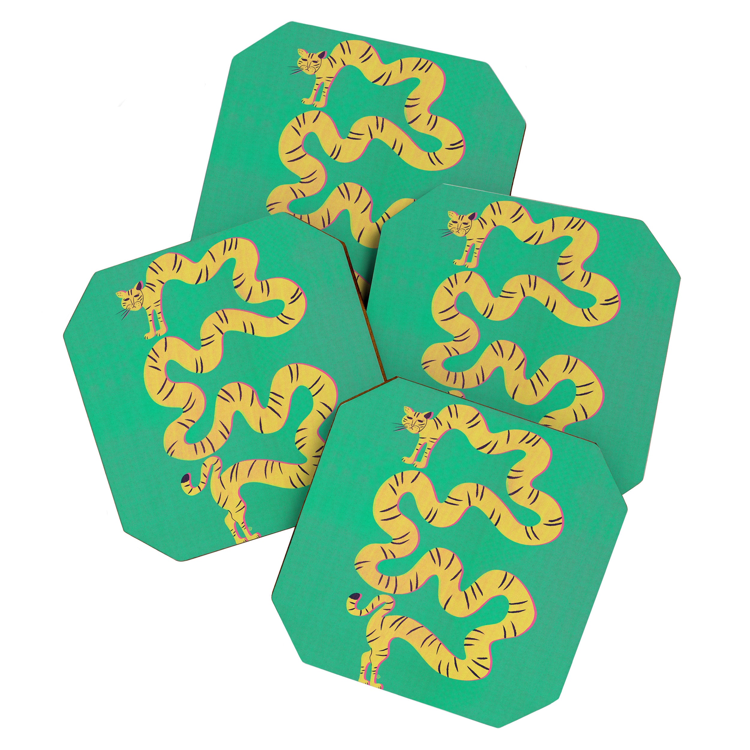 Playful Twisting Tiger Coaster Gallery Image 1