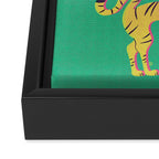 Playful Twisting Tiger Framed Canvas Print Gallery Image 3