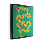 Playful Twisting Tiger Framed Canvas Print Gallery Image 2