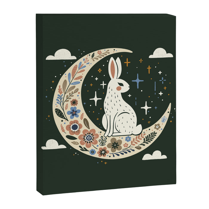 Rabbit on the moon  Canvas Print Gallery Image 1