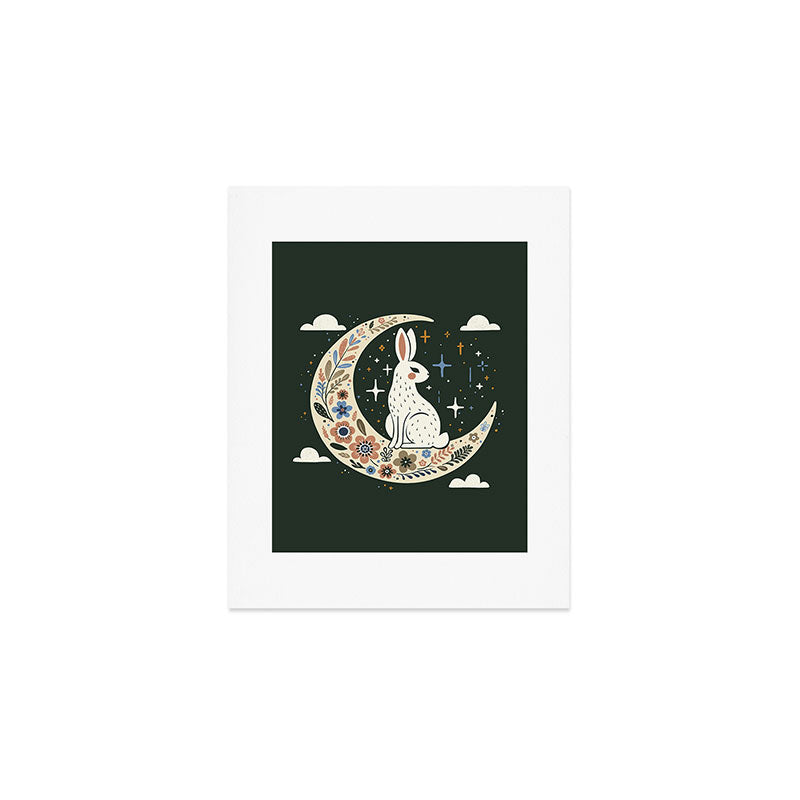 Rabbit on the moon  Art Print Gallery Image 1