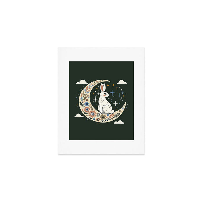 Rabbit on the moon  Art Print Gallery Image 1