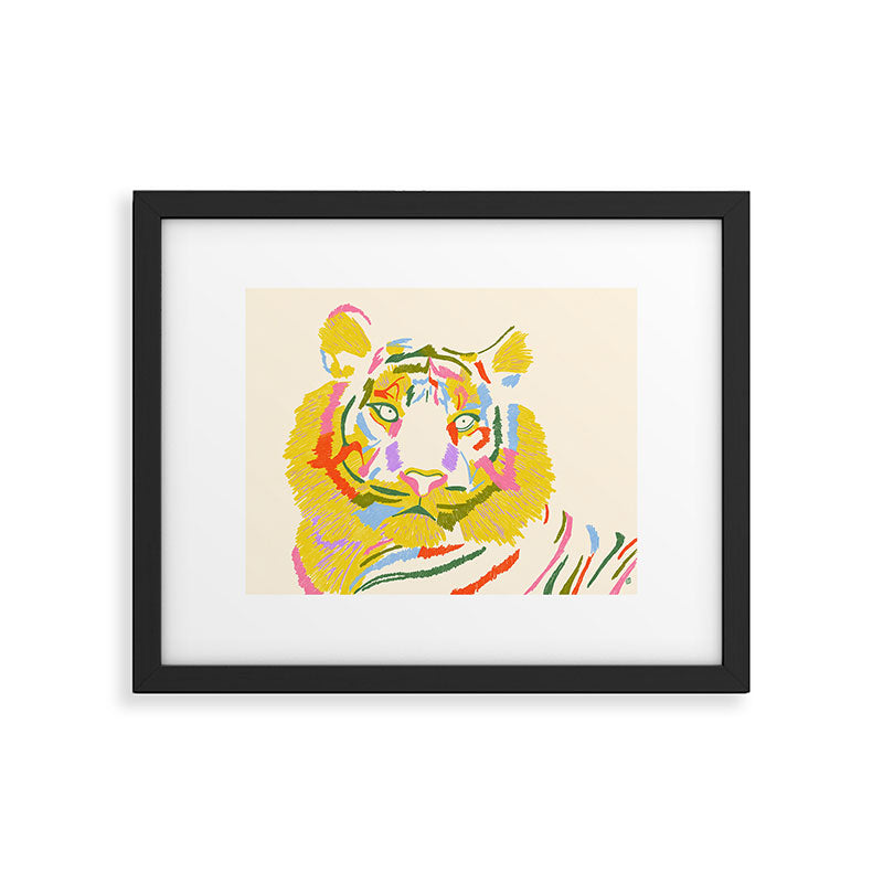 Rainbow Tiger Framed Art Print Gallery Image 5