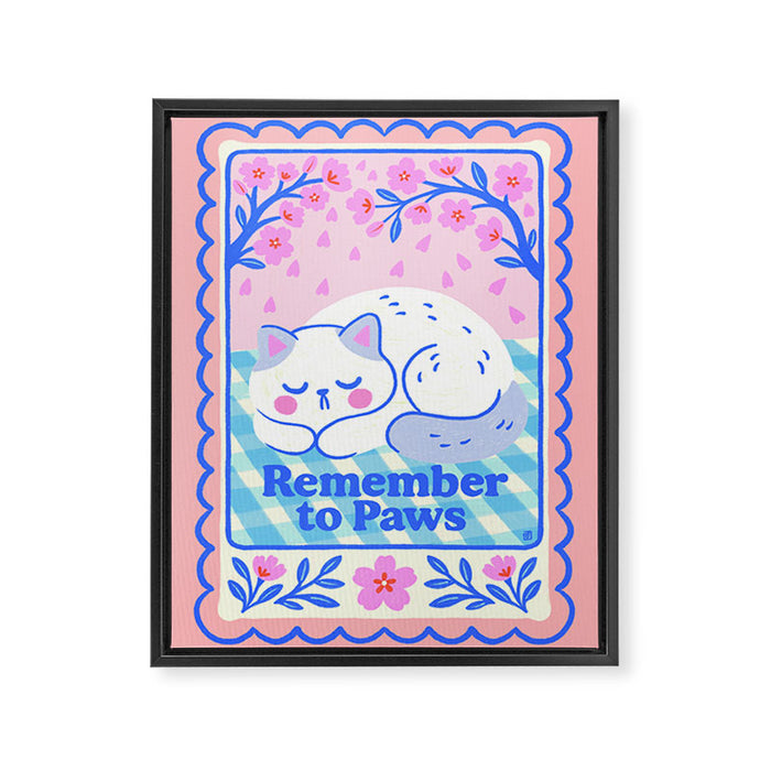 Remember to Paws Framed Canvas Print Gallery Image 1
