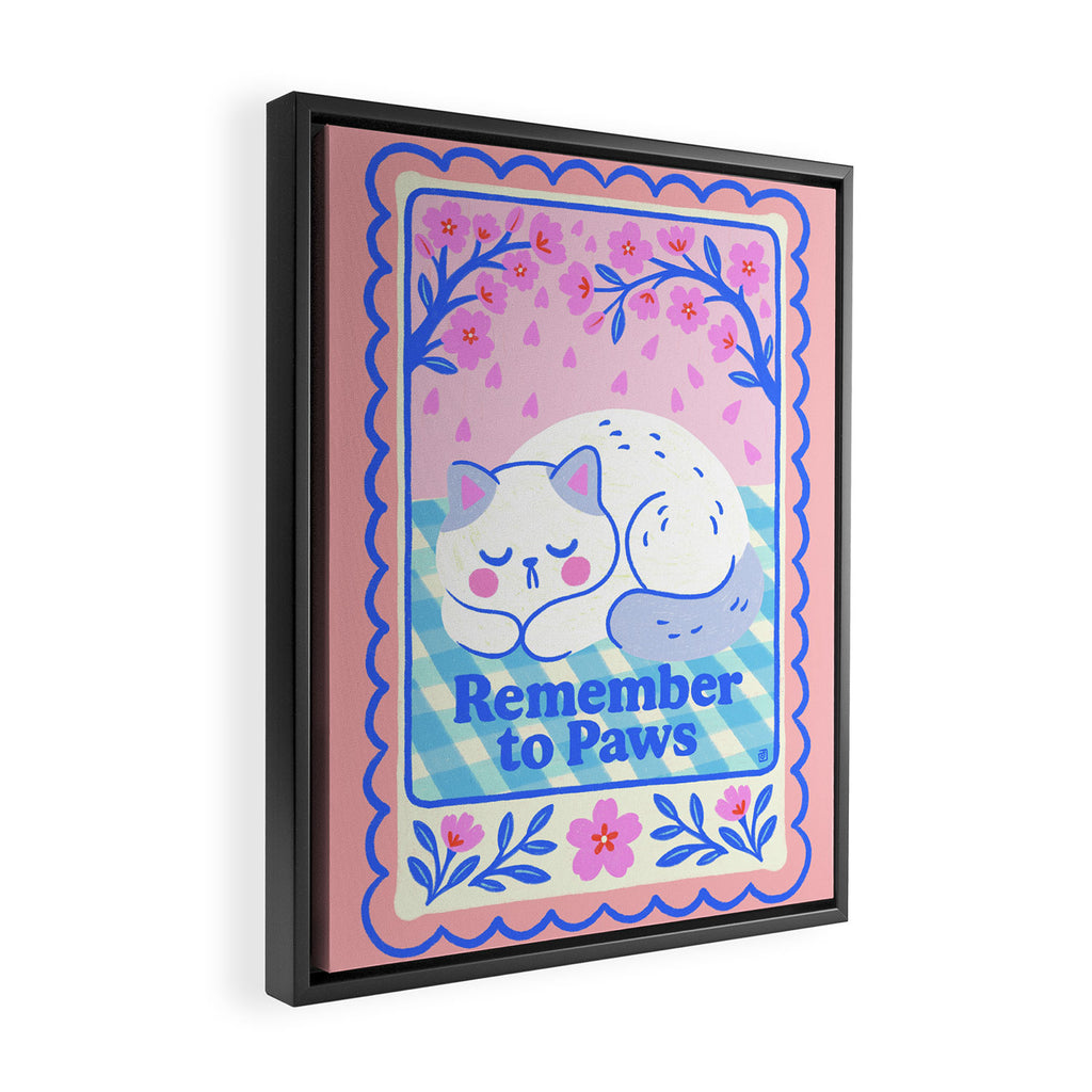 Remember to Paws Framed Canvas Print Gallery Image 2