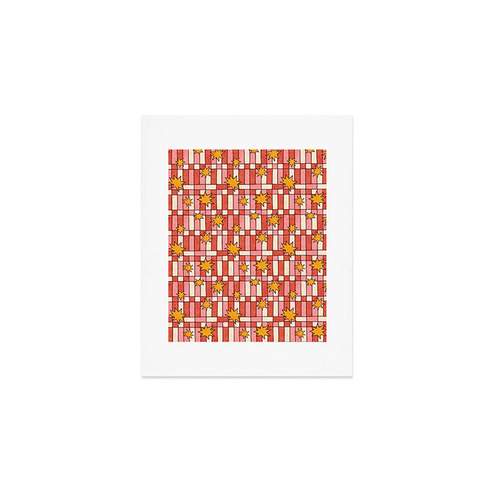 Retro Starry Plaid Art Print Gallery Image 1