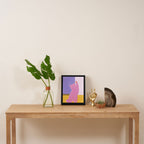 Risograph Cat - Cool Breeze Framed Canvas Print Gallery Image 4