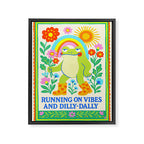 Running on Vibes and Dilly-Dally Framed Canvas Print Gallery Image 6