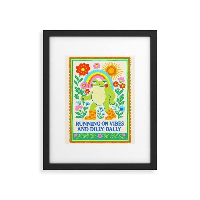 Running on Vibes and Dilly-Dally Framed Art Print Gallery Image 1