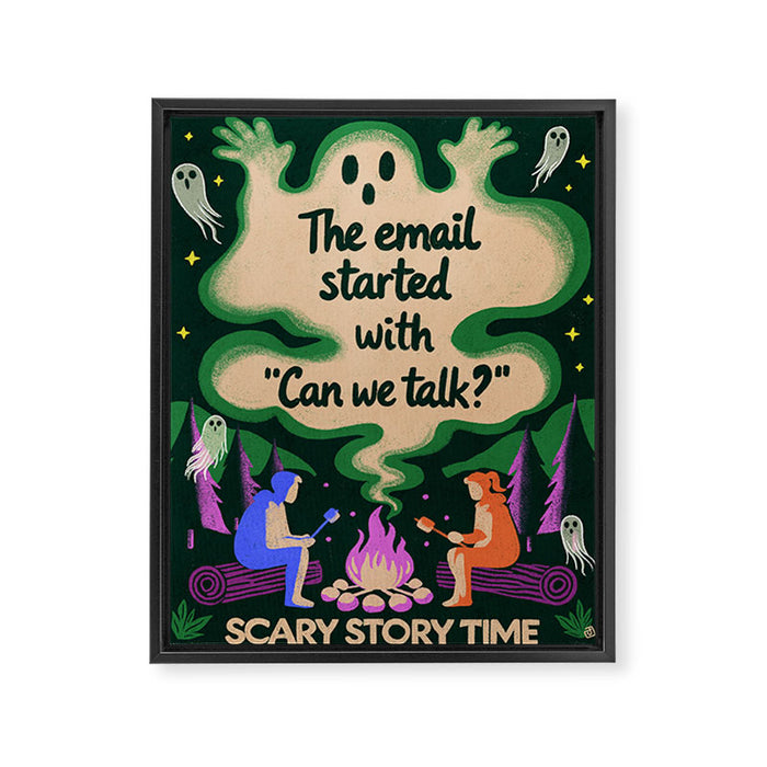 Scary story time Framed Canvas Print Gallery Image 1