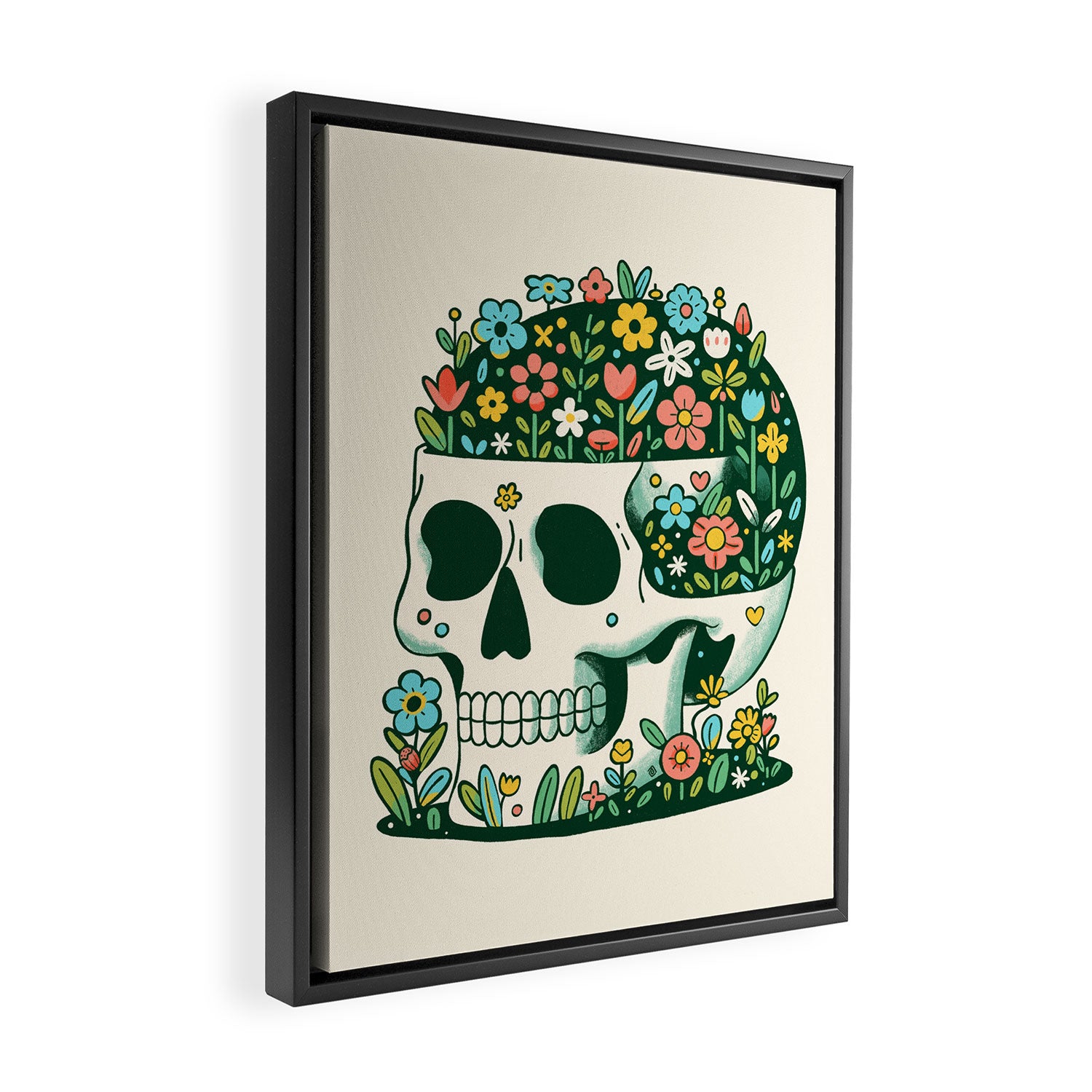 Skull Garden Framed Canvas Print Gallery Image 2