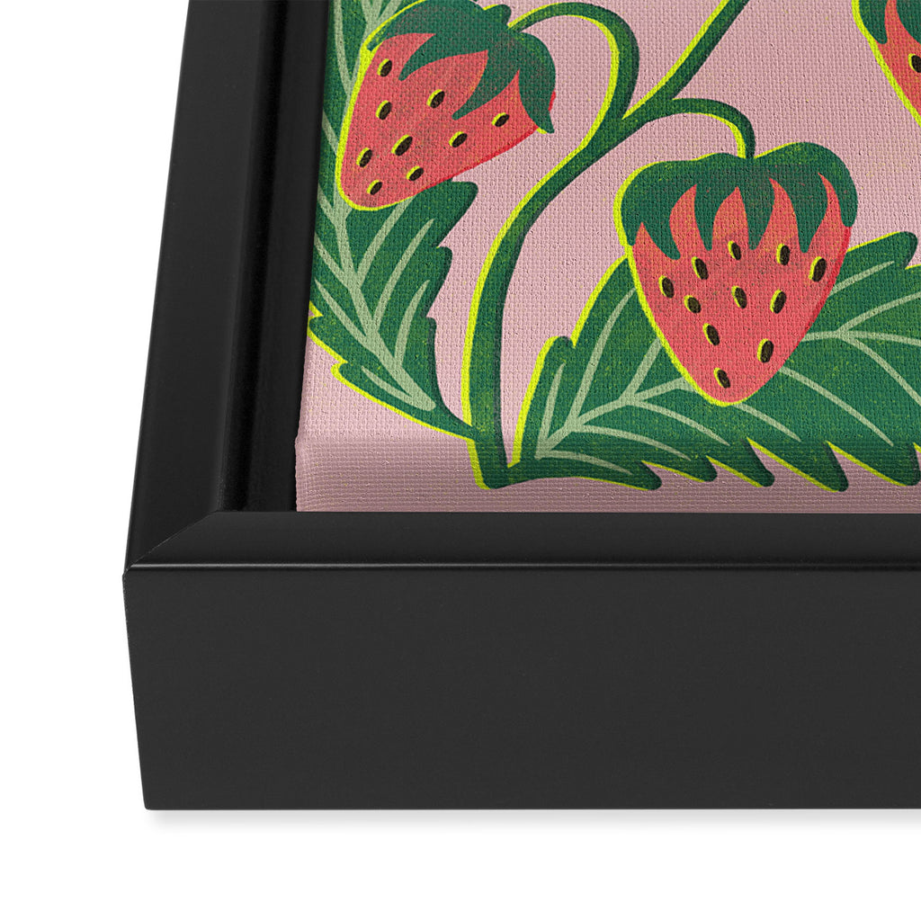 Strawberry plants Framed Canvas Print Gallery Image 3