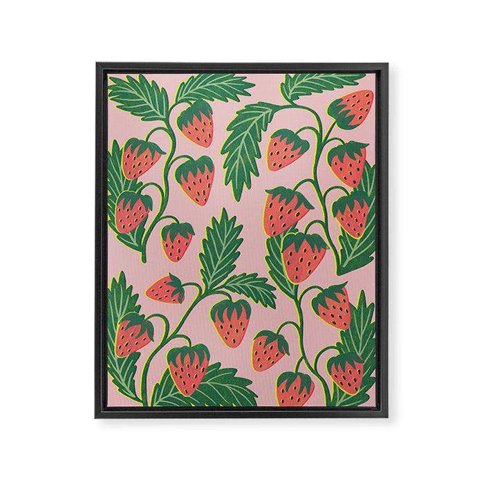 Strawberry plants Framed Canvas Print Gallery Image 1