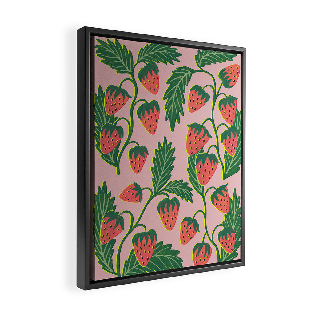 Strawberry plants Framed Canvas Print Gallery Image 2