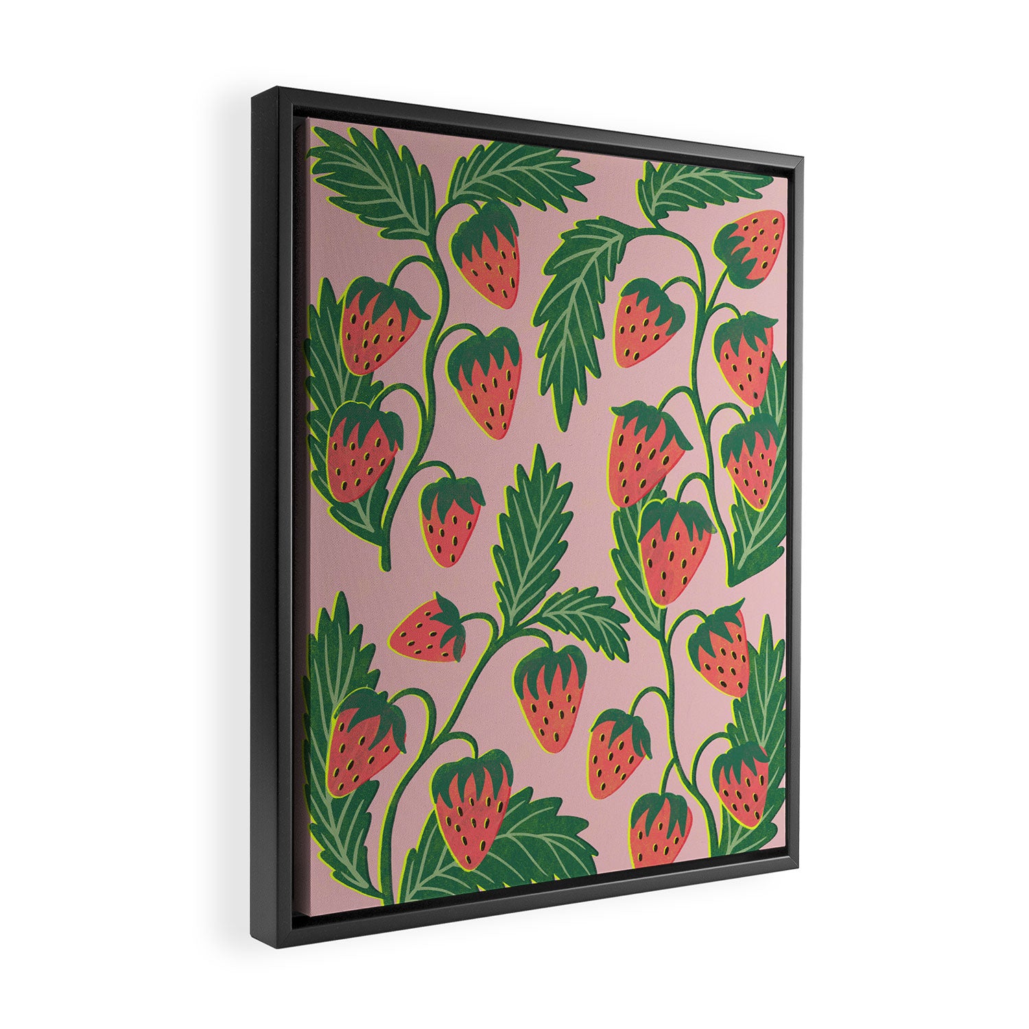 Strawberry plants Framed Canvas Print Gallery Image 2