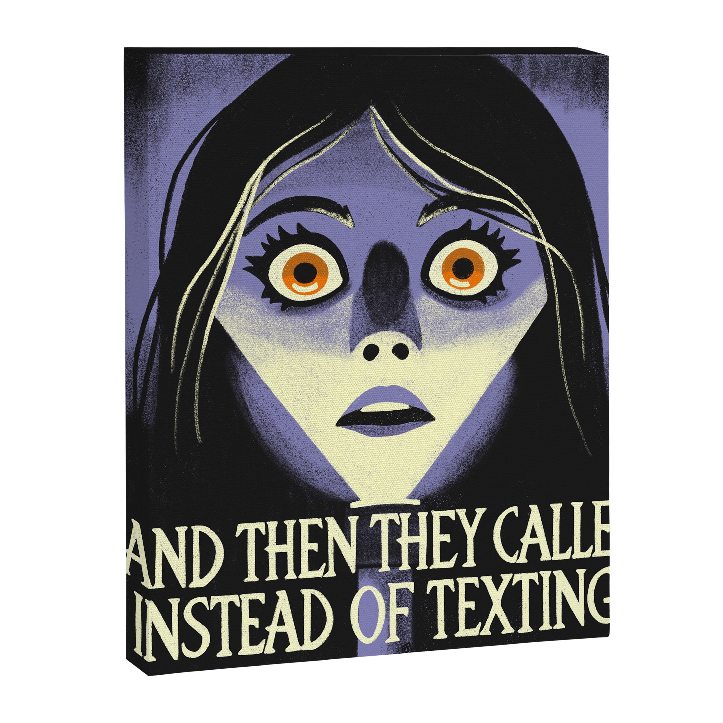 The horror of a phone call Canvas Print Gallery Image 8