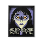The horror of a phone call Framed Canvas Print Gallery Image 8