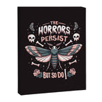 The horrors persist but so do I - gothic moth and skull design Canvas Print Gallery Image 8