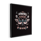 The horrors persist but so do I - gothic moth and skull design Framed Canvas Print Gallery Image 2