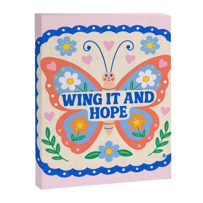 Wing It and Hope Canvas Print Gallery Image 1
