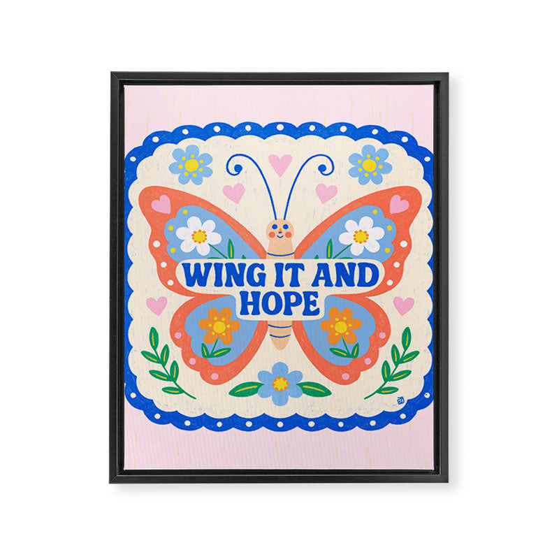 Wing It and Hope Framed Canvas Print Gallery Image 8