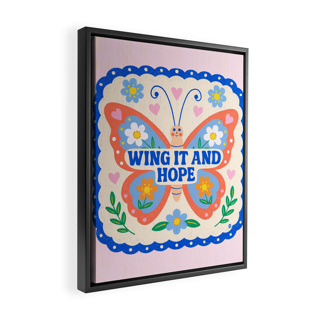 Wing It and Hope Framed Canvas Print Gallery Image 2