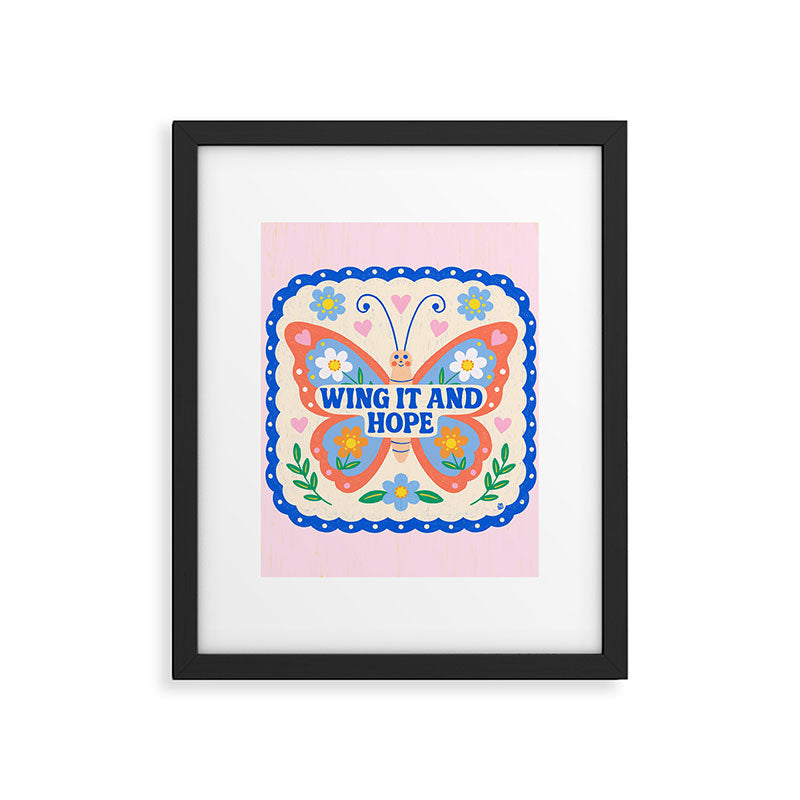 Wing It and Hope Framed Art Print Gallery Image 6