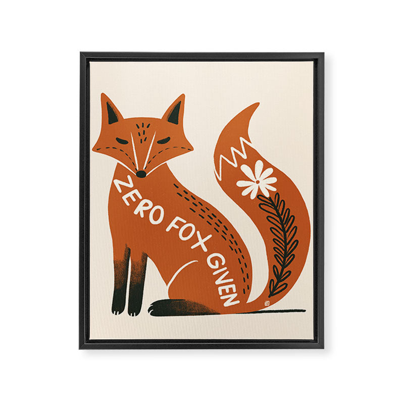 Zero fox given Framed Canvas Print Gallery Image 3